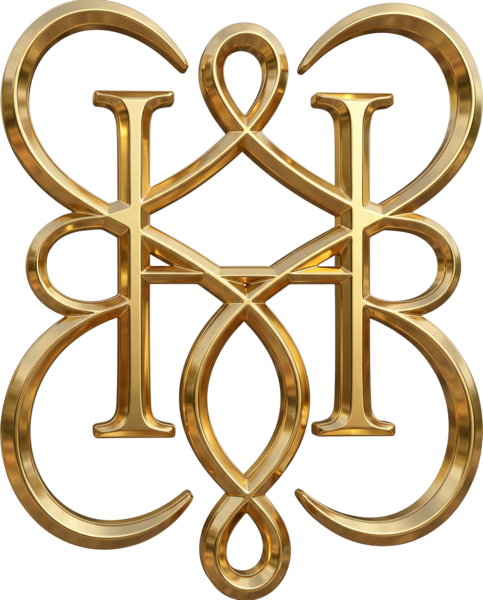 Honey & Haze monogram i guld